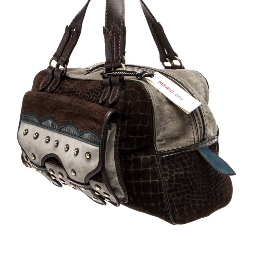 Kenzo Brown and Gray Travel Bag